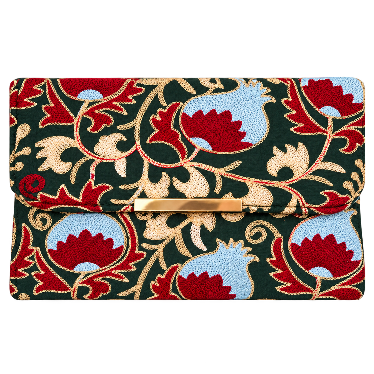 Embroidered Silk Bags — front view
