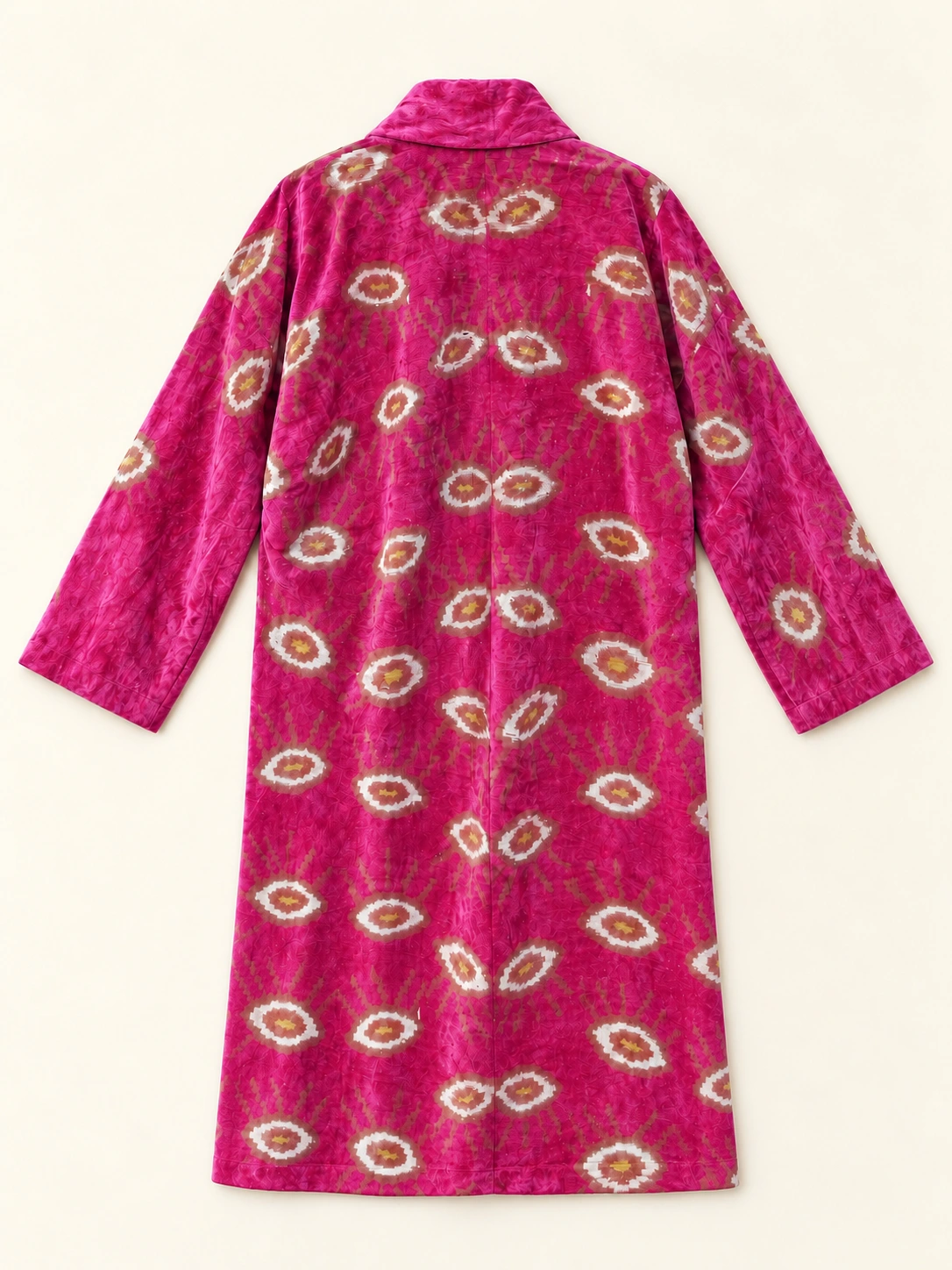 Handwoven Velvet Ikat Kaftan — back view