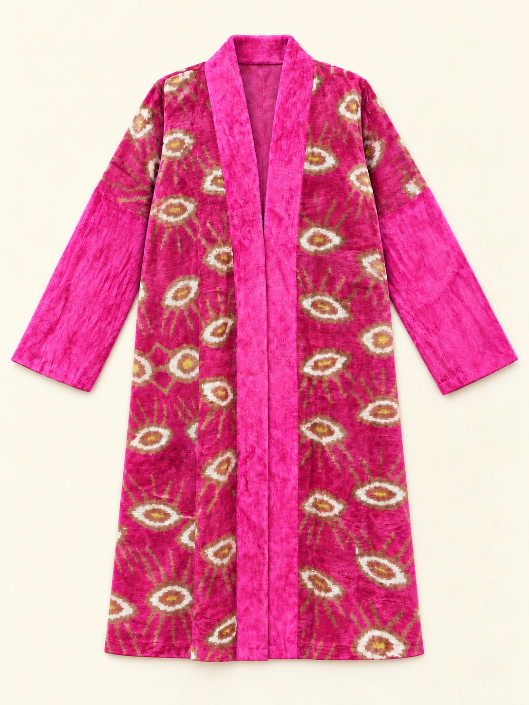 Handwoven Velvet Ikat Kaftan — front view