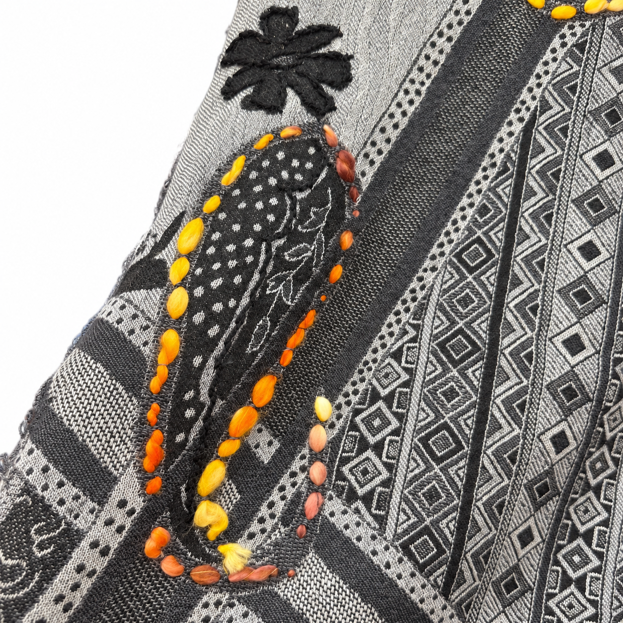 Narrow Wool Shawls — textile close-up