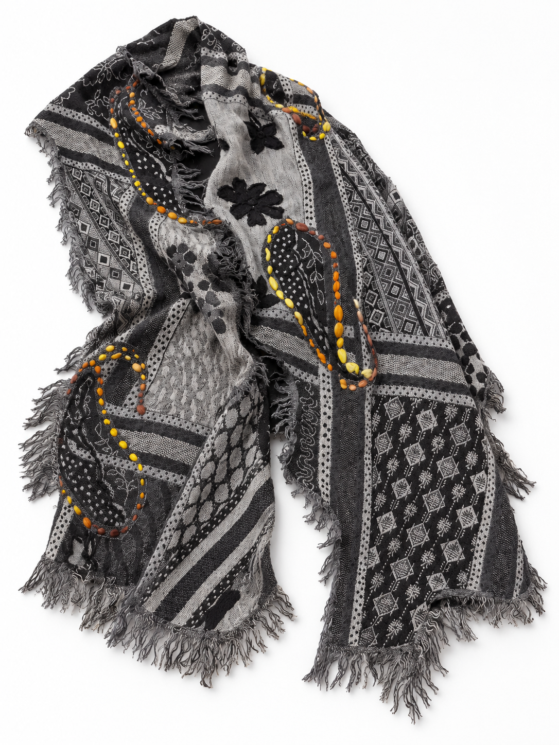 Narrow Wool Shawls — natural drape