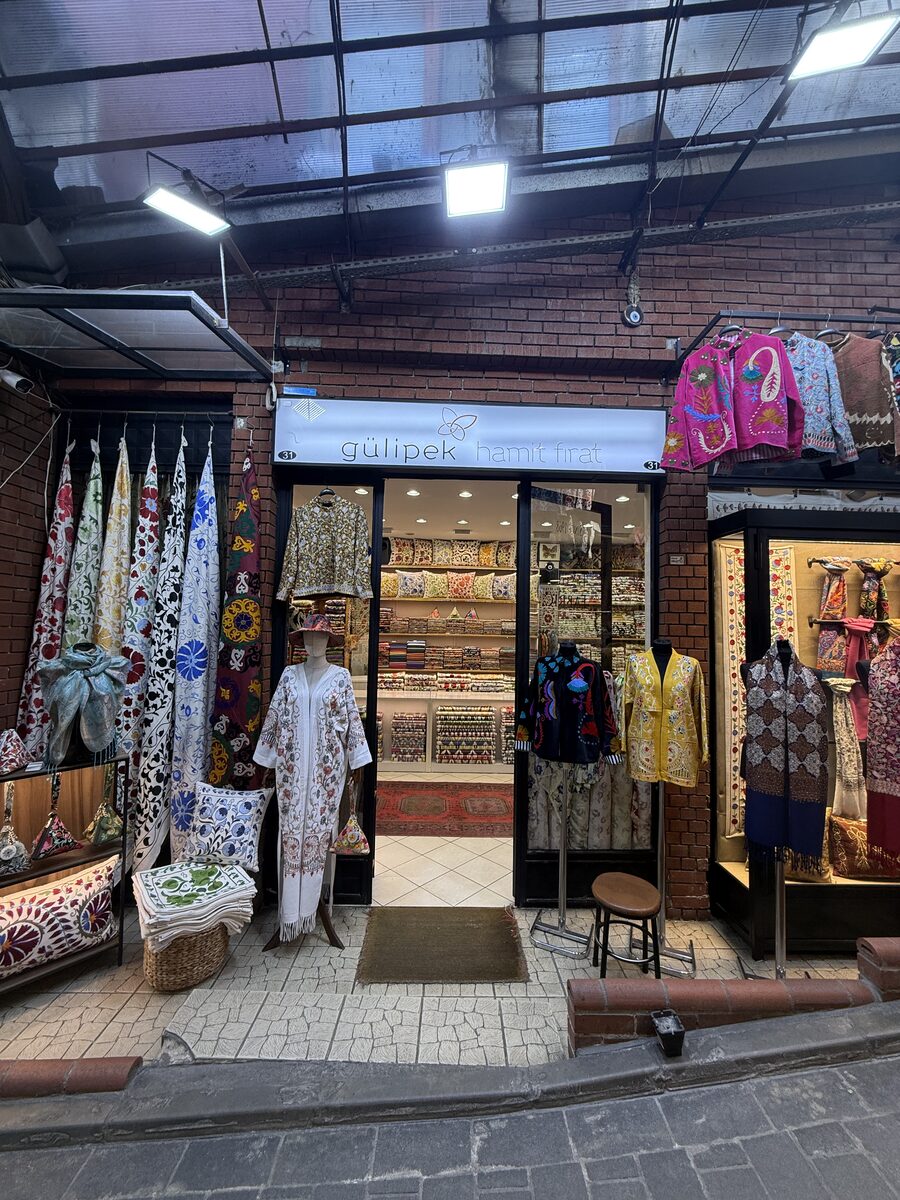 Hand-selected heritage textiles at Gülipek Hamit Fırat Headquarters, Beyazıt Istanbul