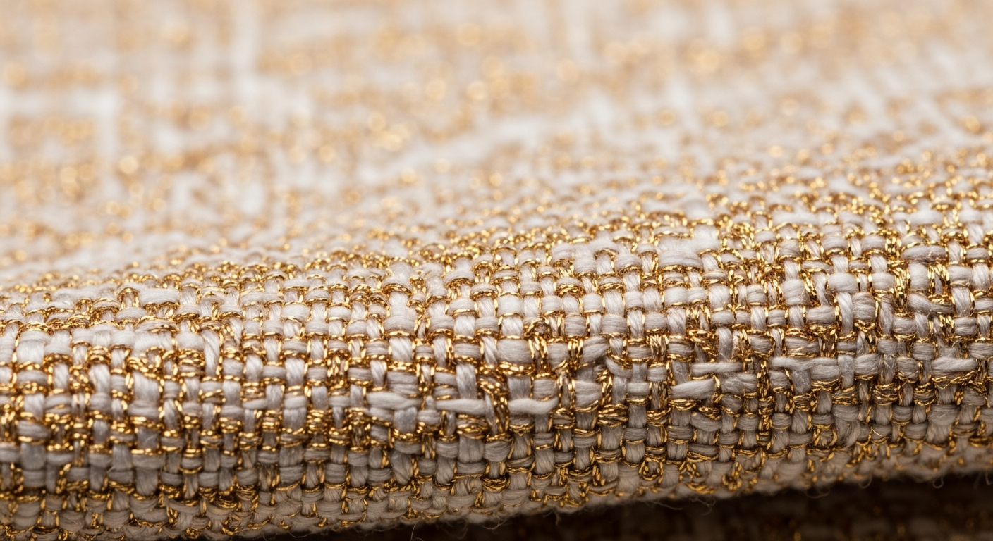 Close-up of hand-woven silk textile — Gülipek Hamit Fırat craftsmanship in Istanbul's Grand Bazaar